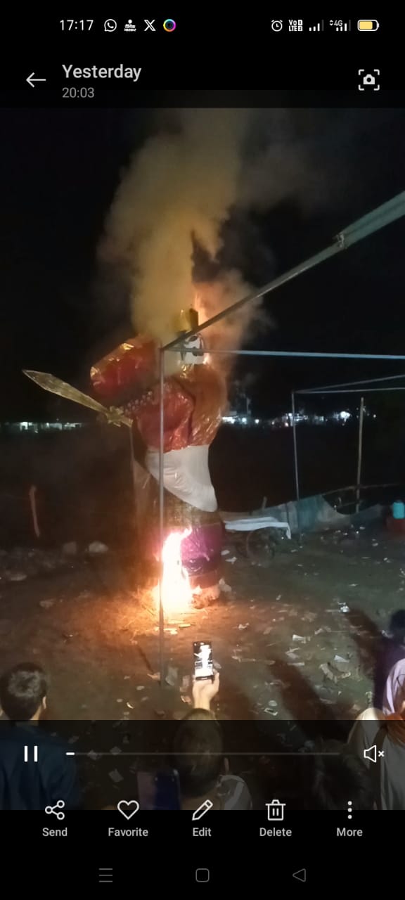 धूमधाम से मनाया गया दशहरा,राम ने रावण को मारकर लंका पर पाई जीत