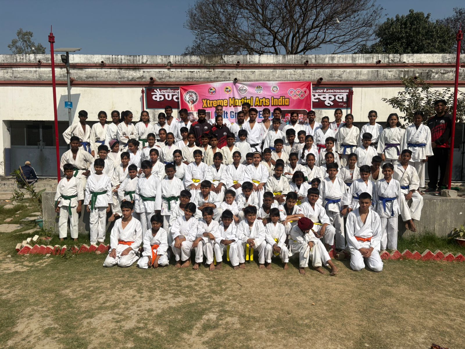 XTREME MARTIAL ARTS की बेल्ट परीक्षा में 164 में से 151 खिलाड़ी हुए सफल